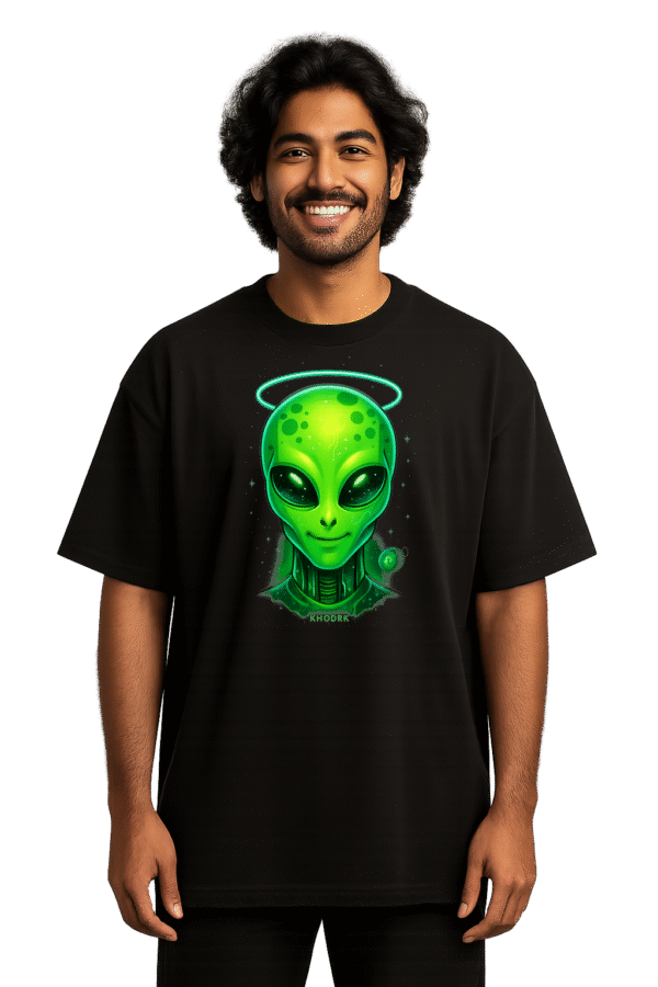 KHOORK – Neon Alien Circuitry Tee (Oversized)