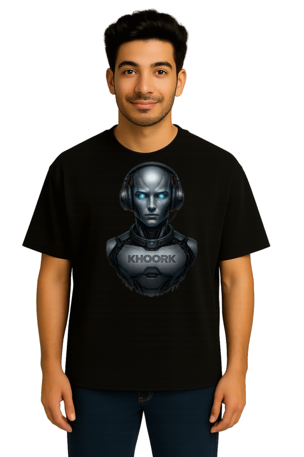 KHOORK – Robot Chest Logo Tee (Oversized)