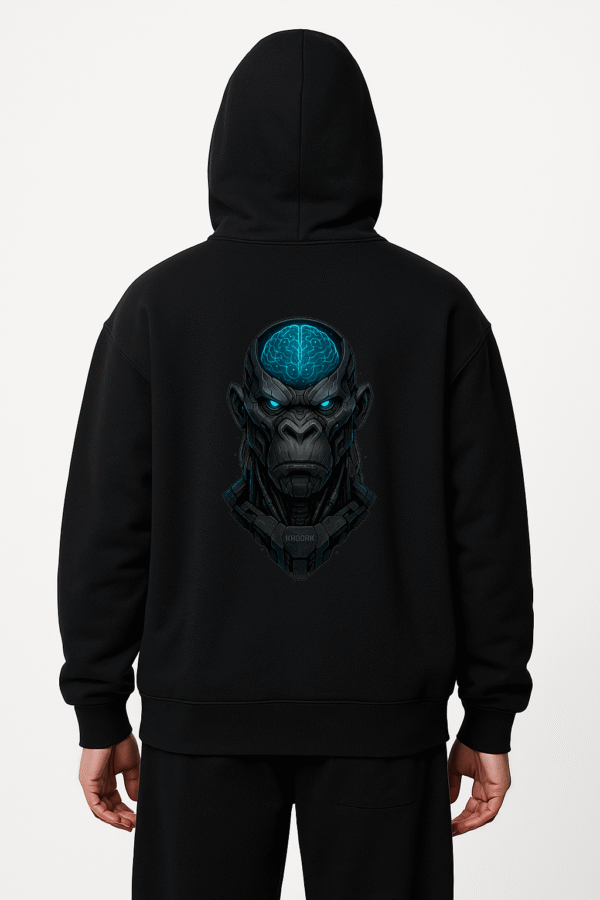 KHOORK – Oversized Hoodie (Front Logo + Back Graphic) - Image 2