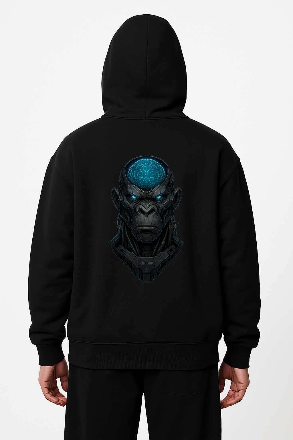 KHOORK – Oversized Hoodie (Front Logo + Back Graphic) - Image 2