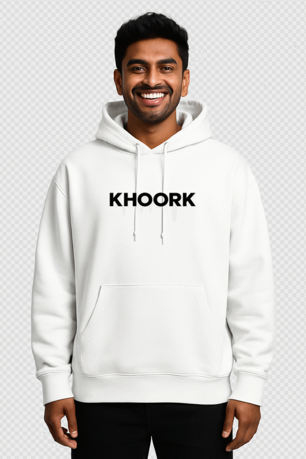 KHOORK – Oversized Hoodie (Front Logo + Back Graphic) - Image 3