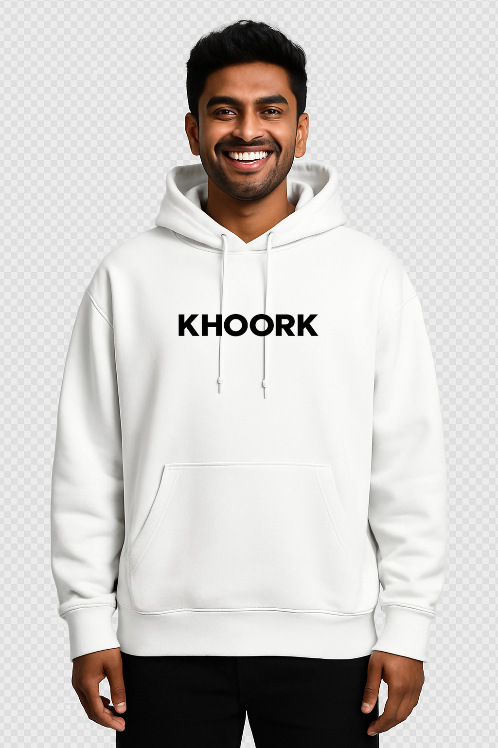 KHOORK – Oversized Hoodie (Front Logo + Back Graphic) - Image 3