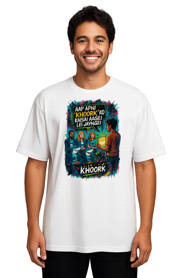 Shark Tank Hindi Q&A – Oversized Men T‑Shirt - Image 2