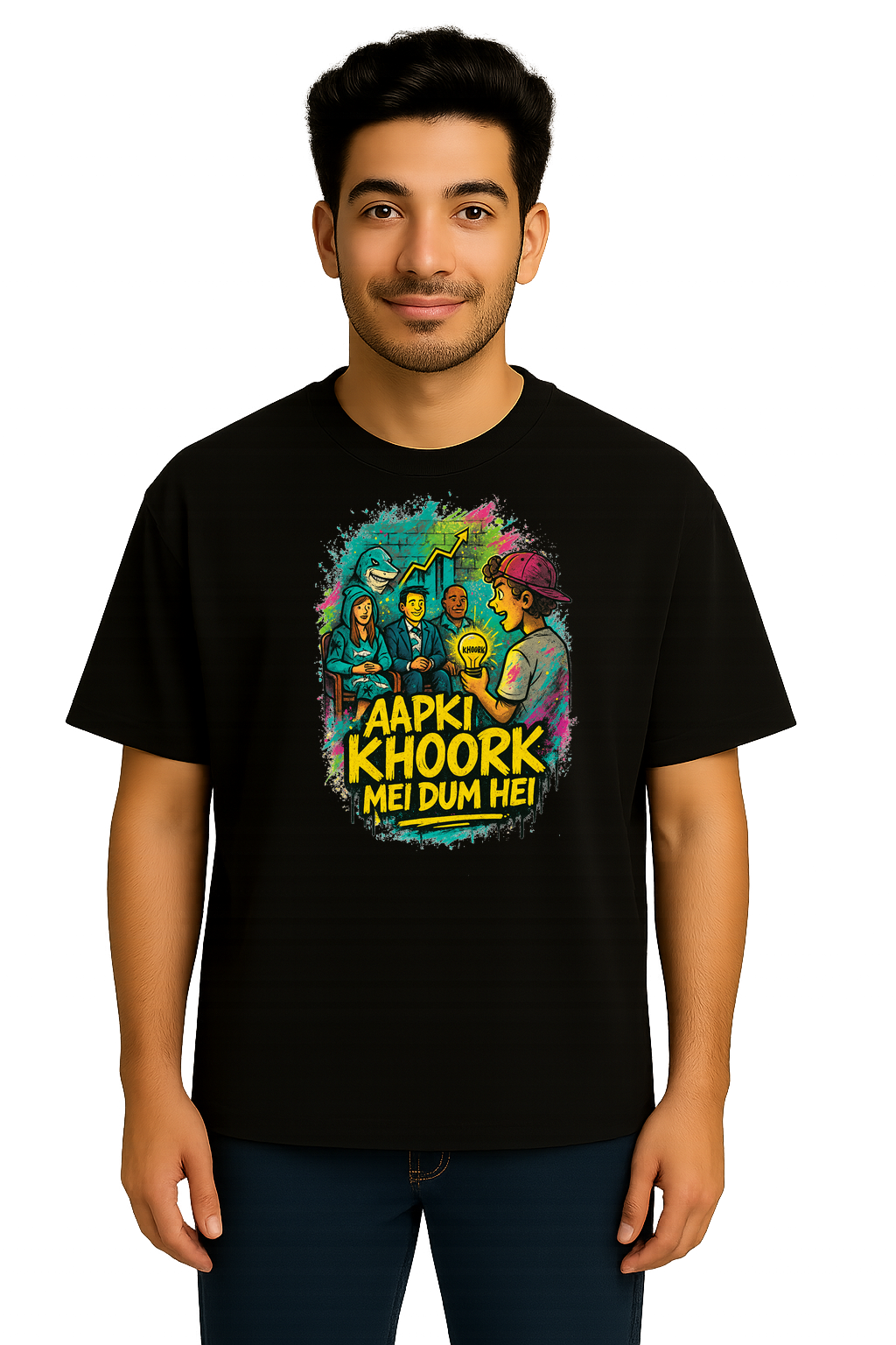Shark Tank Compliment – Oversized Men T‑Shirt