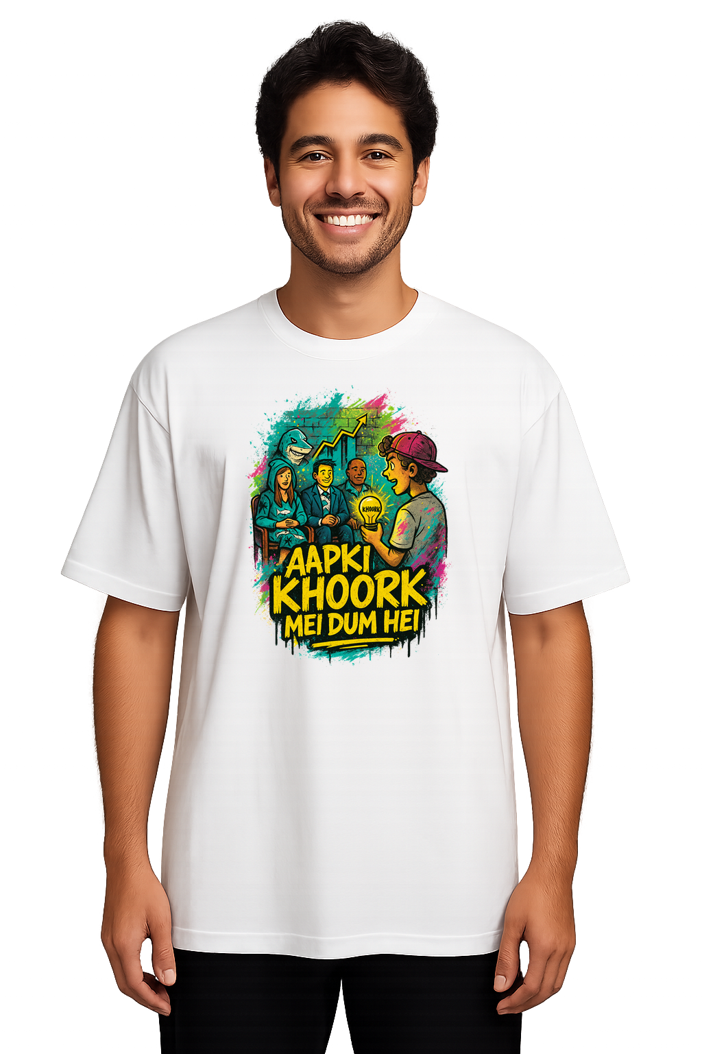Shark Tank Compliment – Oversized Men T‑Shirt - Image 2