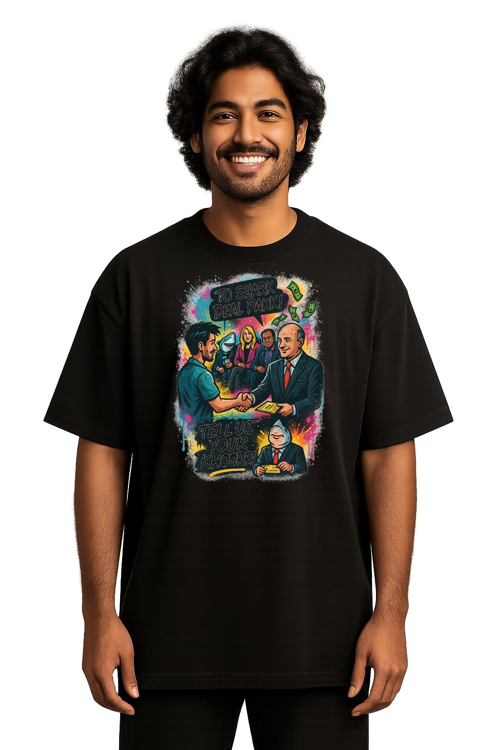 Shark Tank Final Deal – Oversized Men T‑Shirt