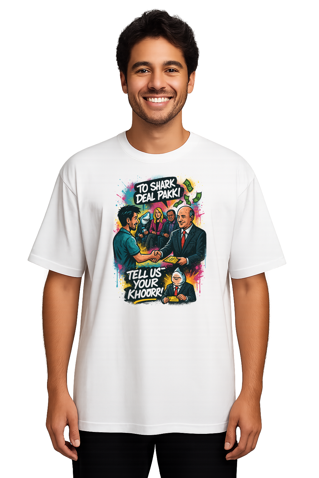 Shark Tank Final Deal – Oversized Men T‑Shirt - Image 2