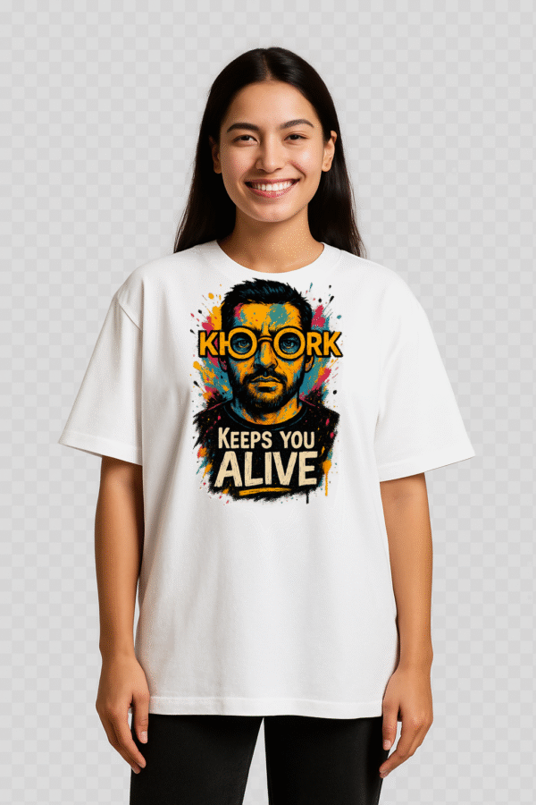 Graffiti Portrait KH•OO•RK (Unisex) – Oversized Unisex T‑Shirt - Image 2