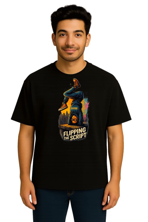Urban Headstand – Flipping the Script – Oversized Men T‑Shirt