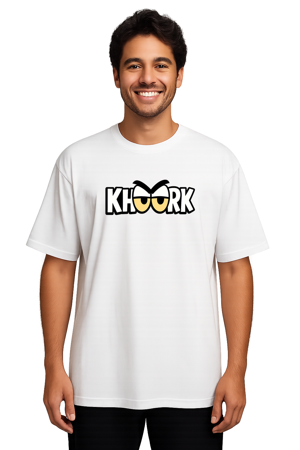 Men Oversized T‑Shirt – Fierce Eyes