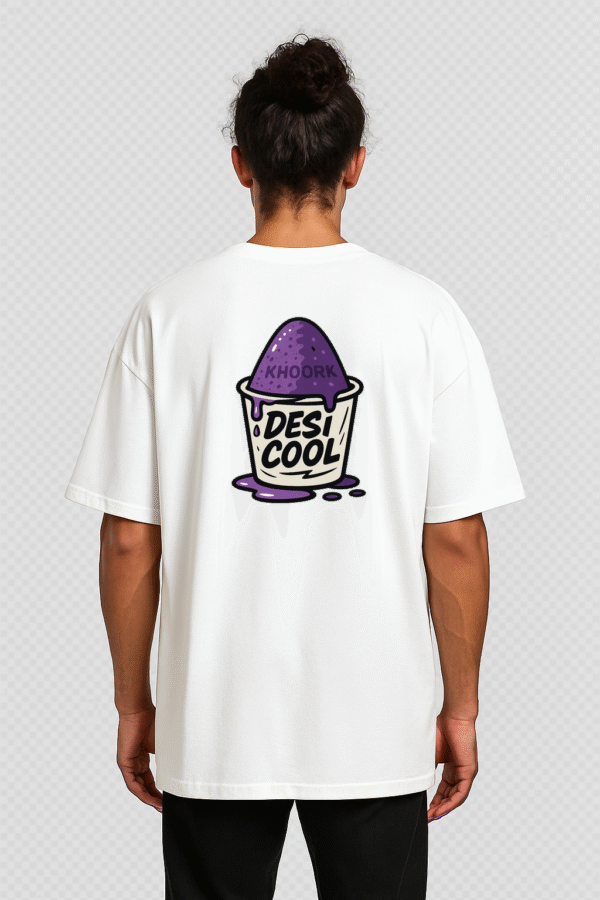 Kala Khatta Gola – Men Oversized T-Shirt (White)
