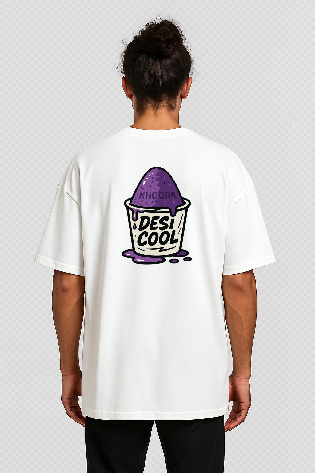Kala Khatta Gola – Men Oversized T-Shirt (White)