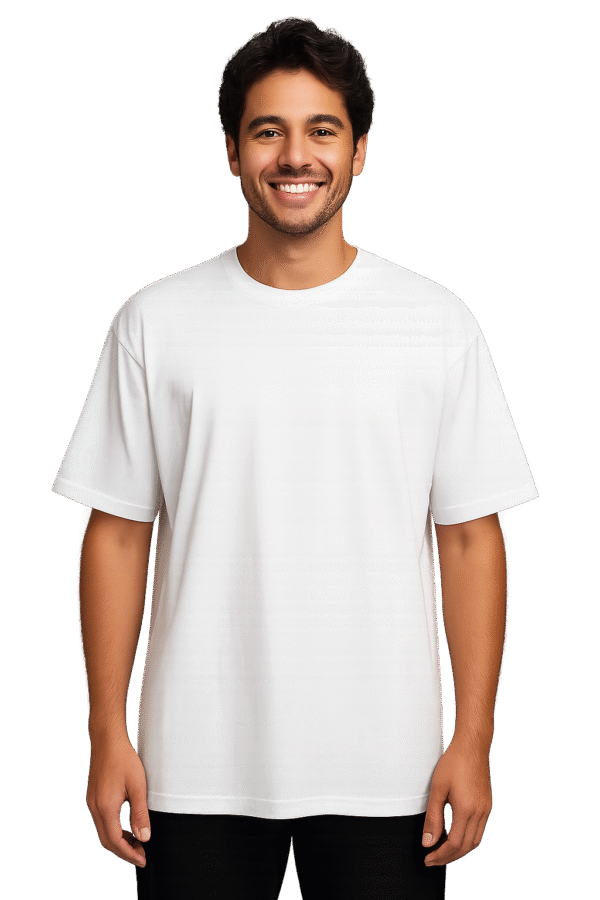 Kala Khatta Gola – Men Oversized T-Shirt (White) - Image 2