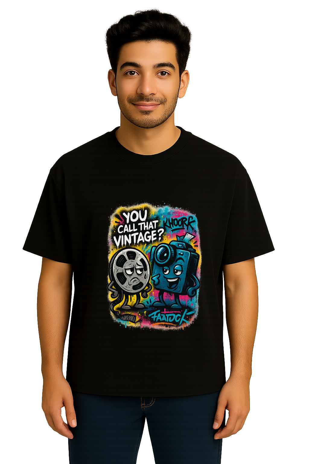 Film Reel Roast – Men Oversized T-Shirt