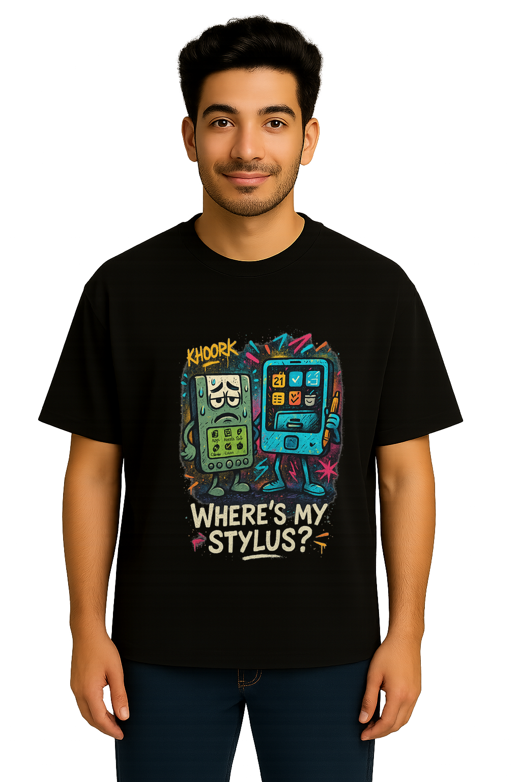 PalmPilot Confused – Men Oversized T-Shirt