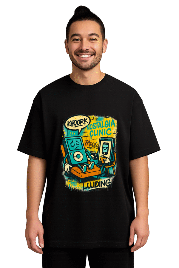 iPod in Therapy – Men Oversized T-Shirt