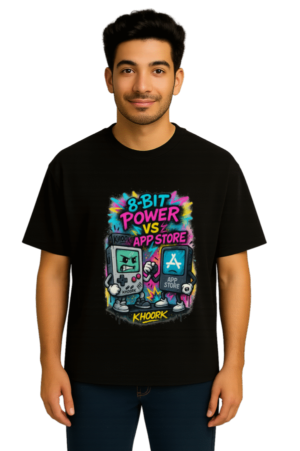 Gameboy vs Smartphone – Men Oversized T-Shirt