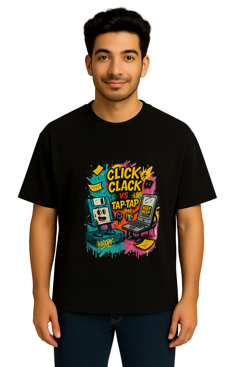 Typewriter Speed Contest – Men Oversized T-Shirt