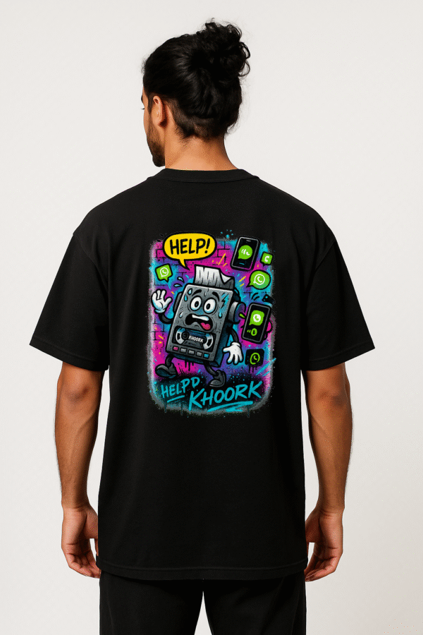 Answering Machine’s Last Call – Men Oversized T‑Shirt