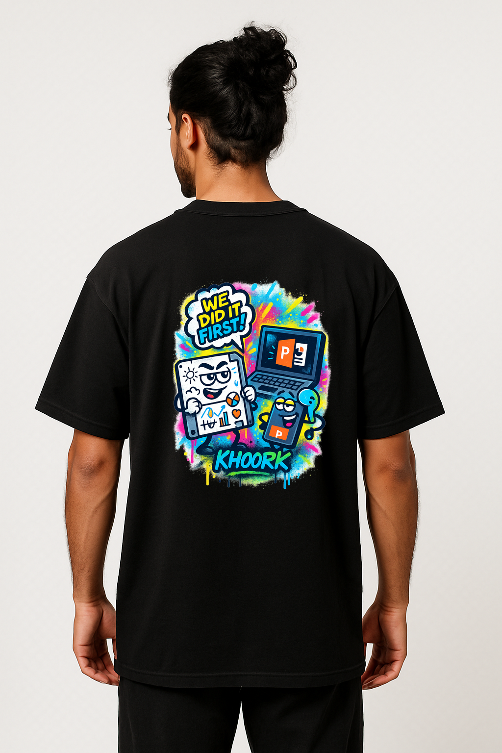 Transparency vs PowerPoint – Men Oversized T‑Shirt