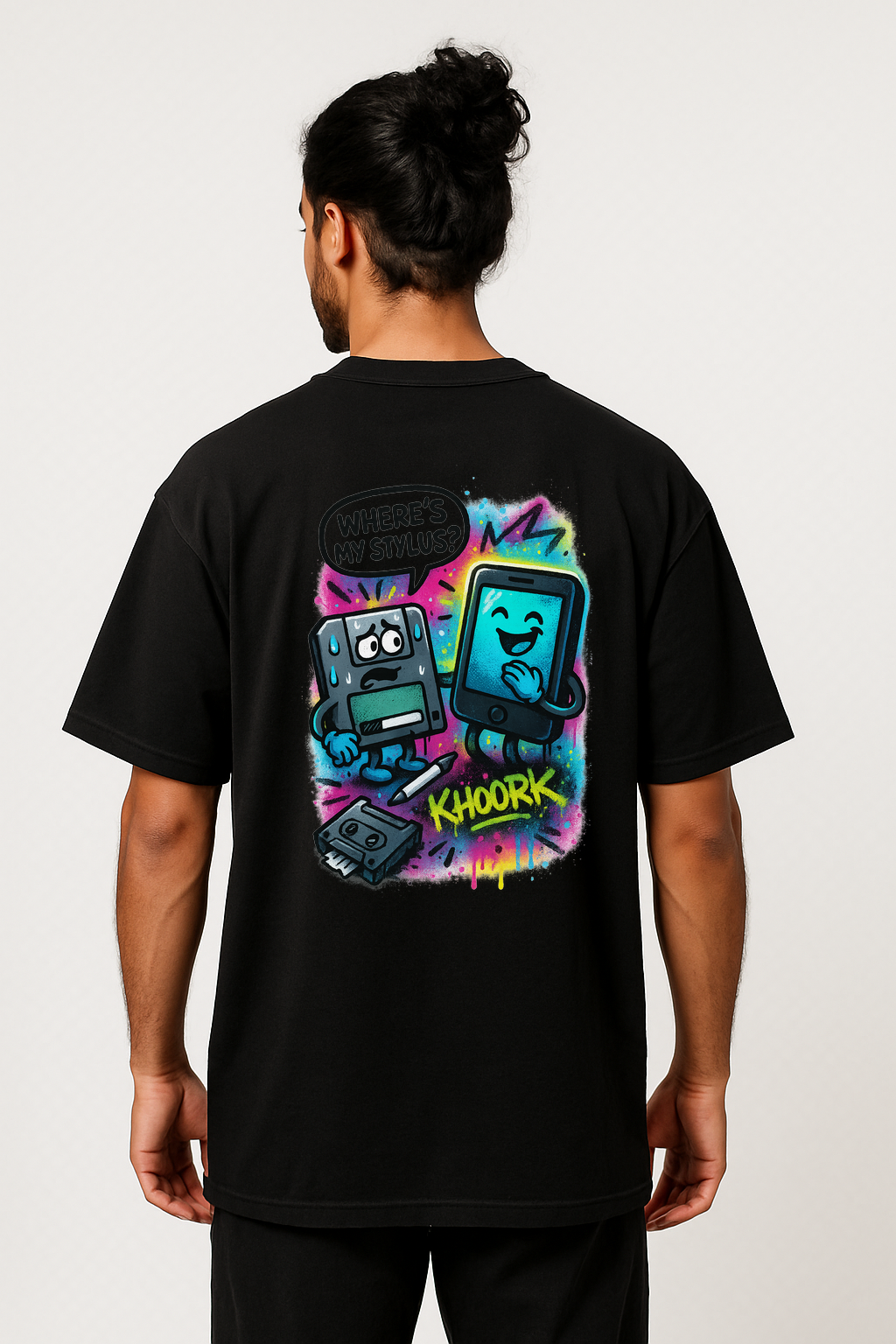 PDA Stylus Drama – Men Oversized T‑Shirt