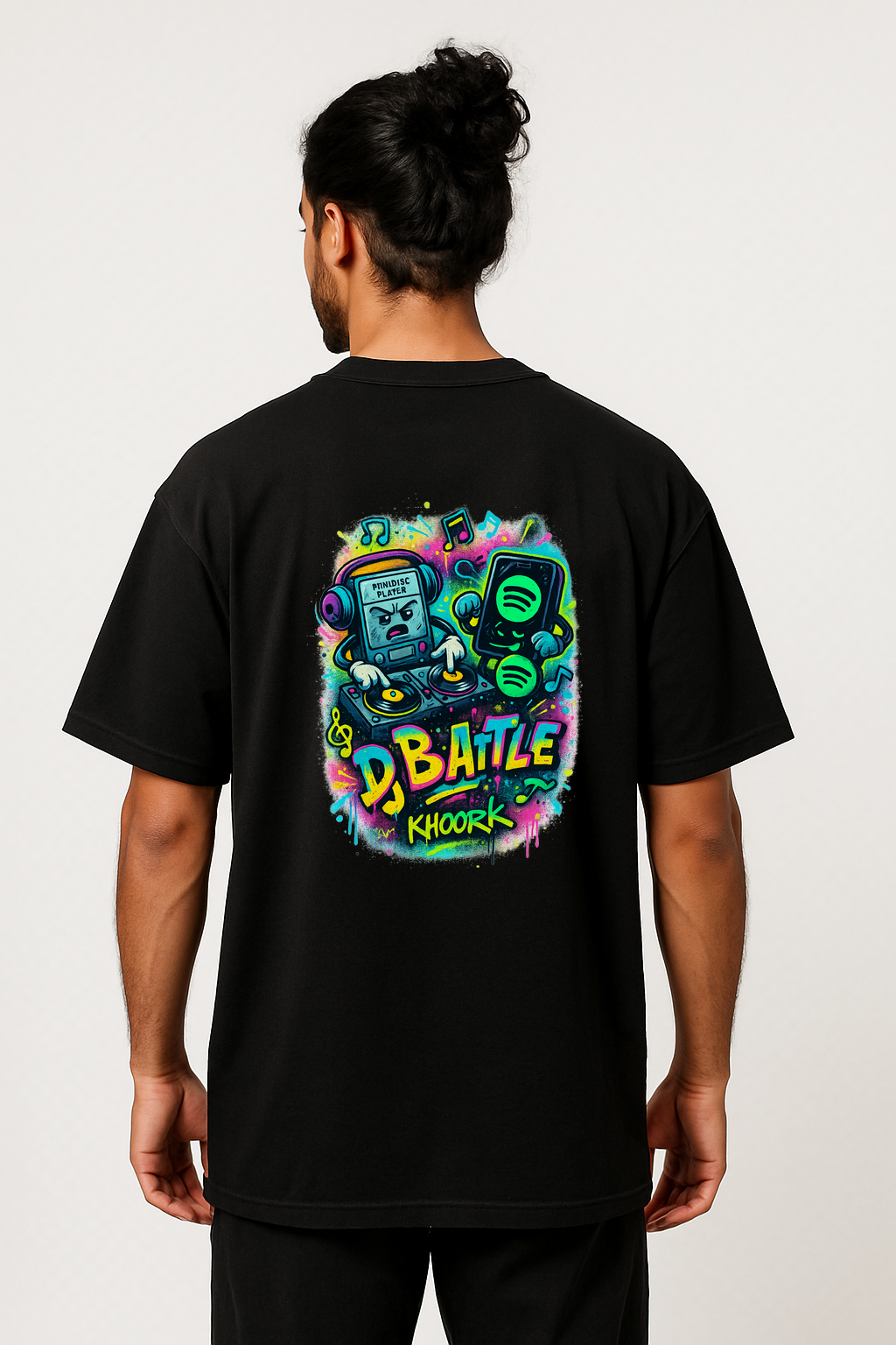 MiniDisc DJ Battle – Men Oversized T‑Shirt