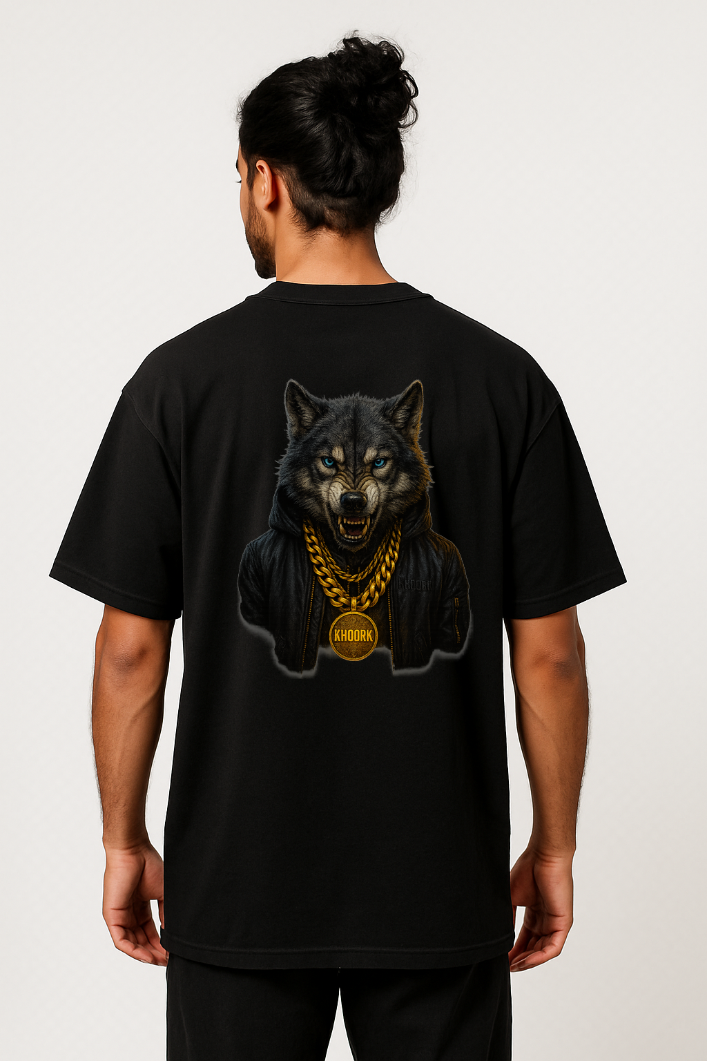 Wolf Streetwear – Men Oversized T-Shirt (Black)
