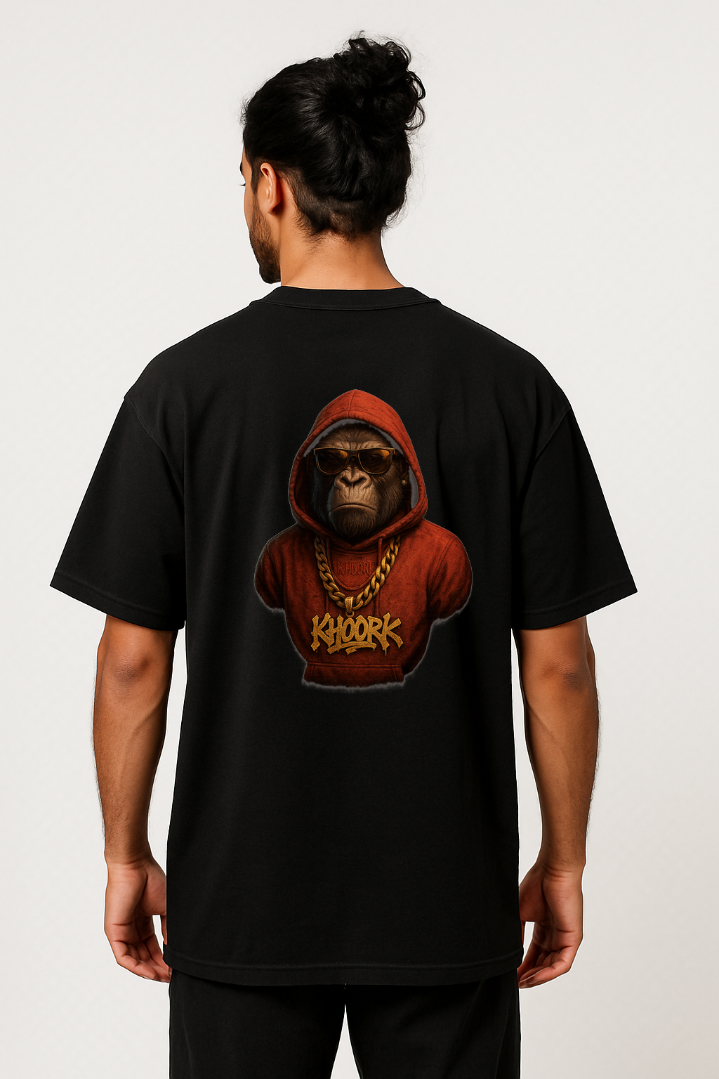 Ape Urban Graffiti – Men Oversized T-Shirt (Black)