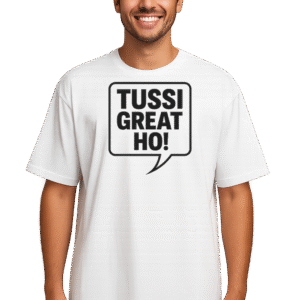 Men Oversized T-Shirt – Tussi Great Meme (White)
