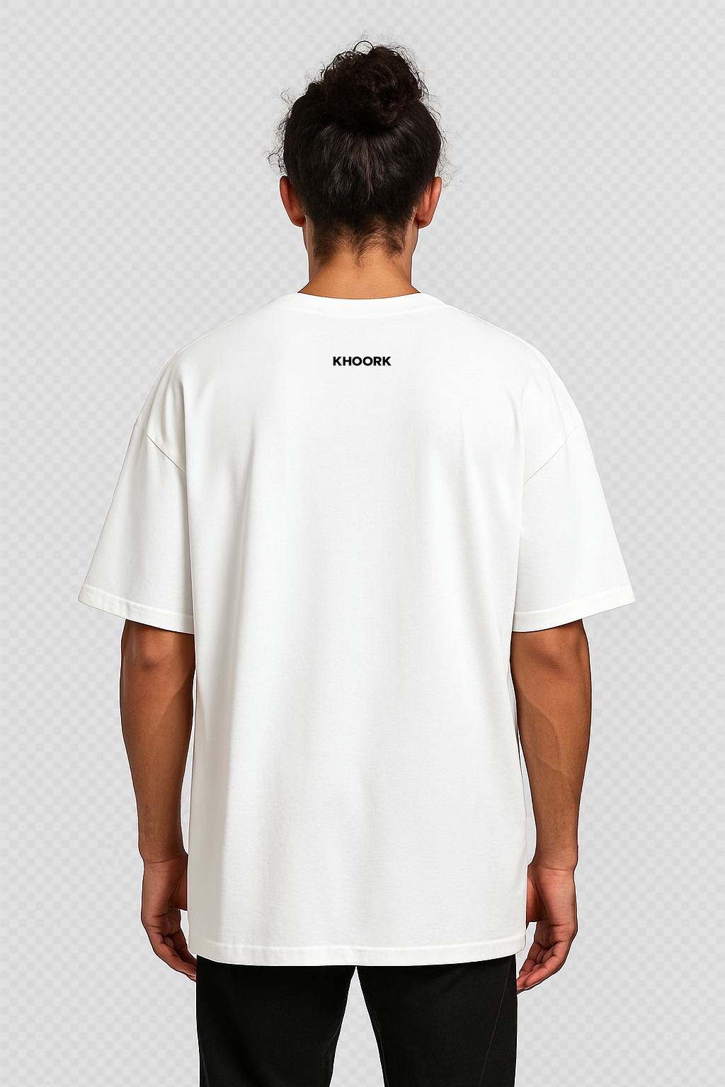 Men Oversized T-Shirt – Chakk De Burst (White) - Image 2