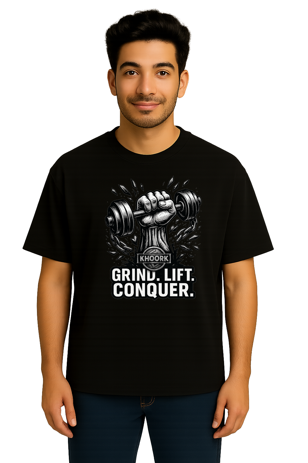 Grind Lift Conquer – Gym Oversized Tee