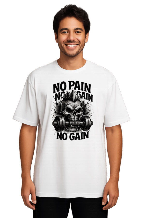 Skull Dumbbell – Gym Oversized Tee