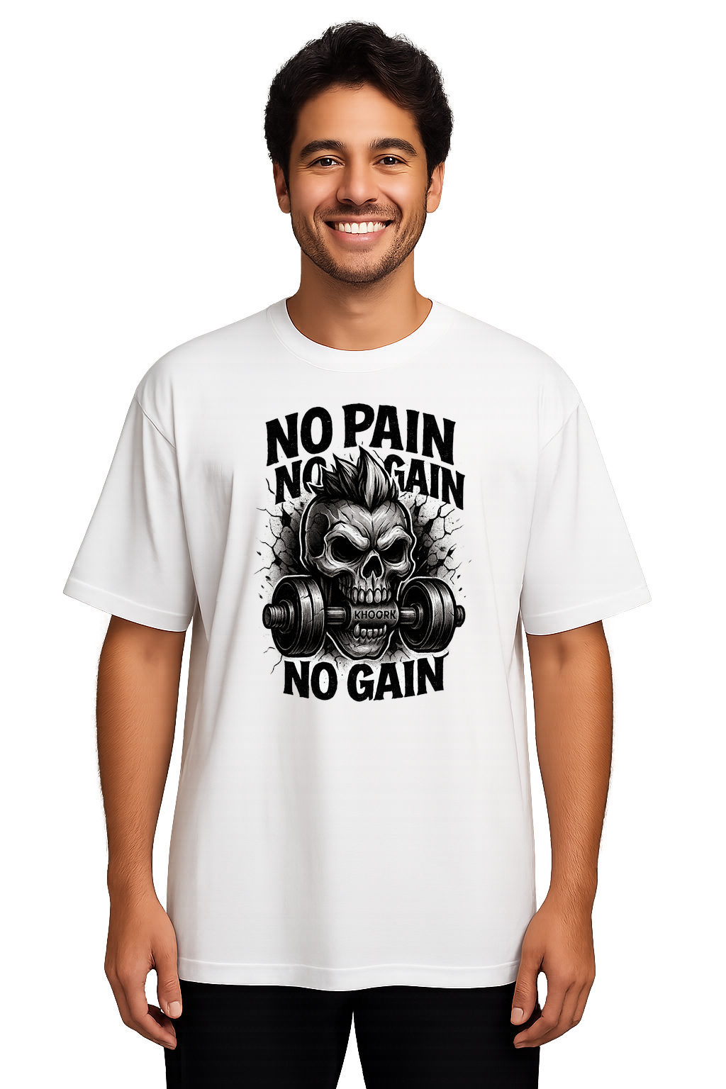 Skull Dumbbell – Gym Oversized Tee