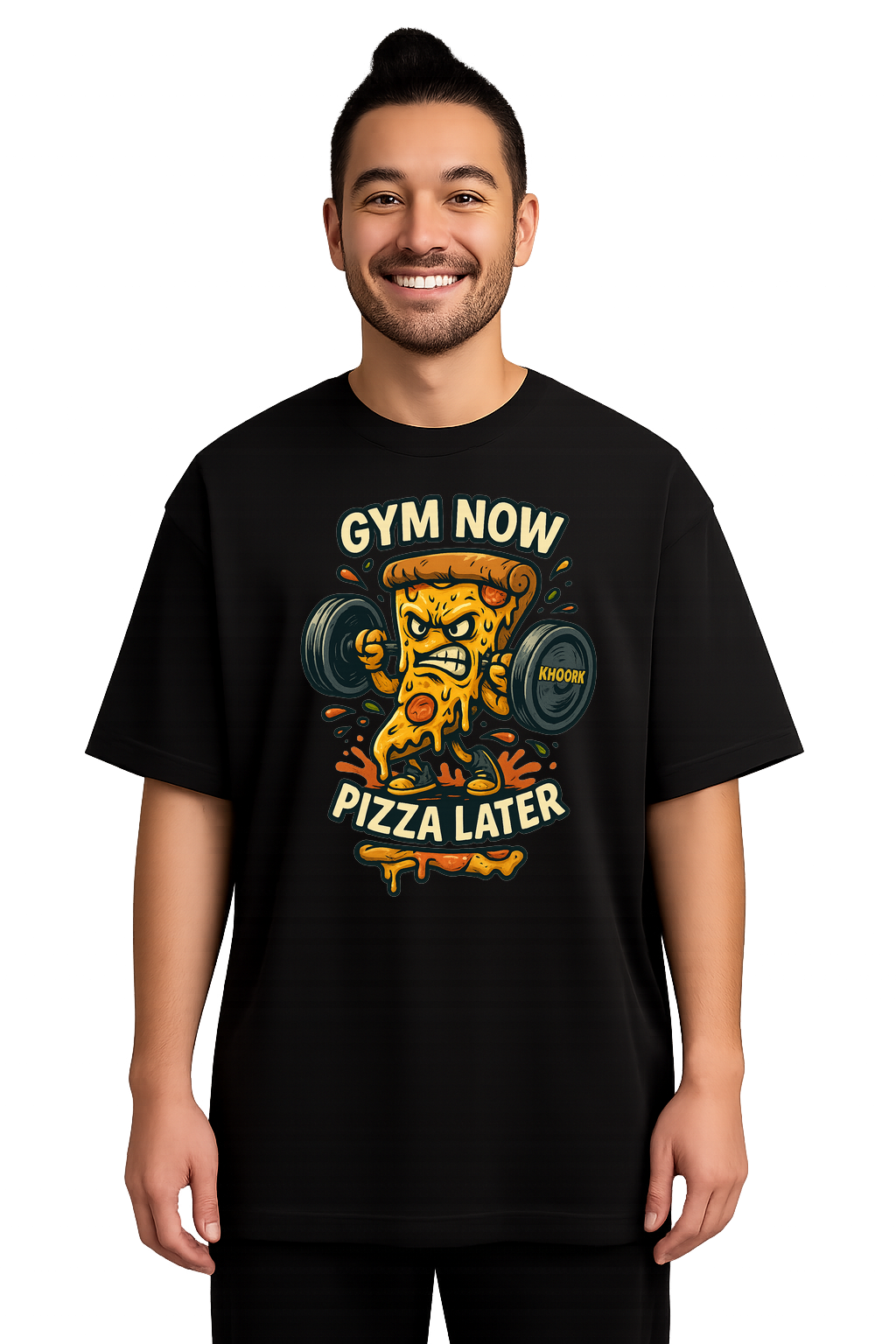 Gym Now Pizza Later – Gym Oversized Tee