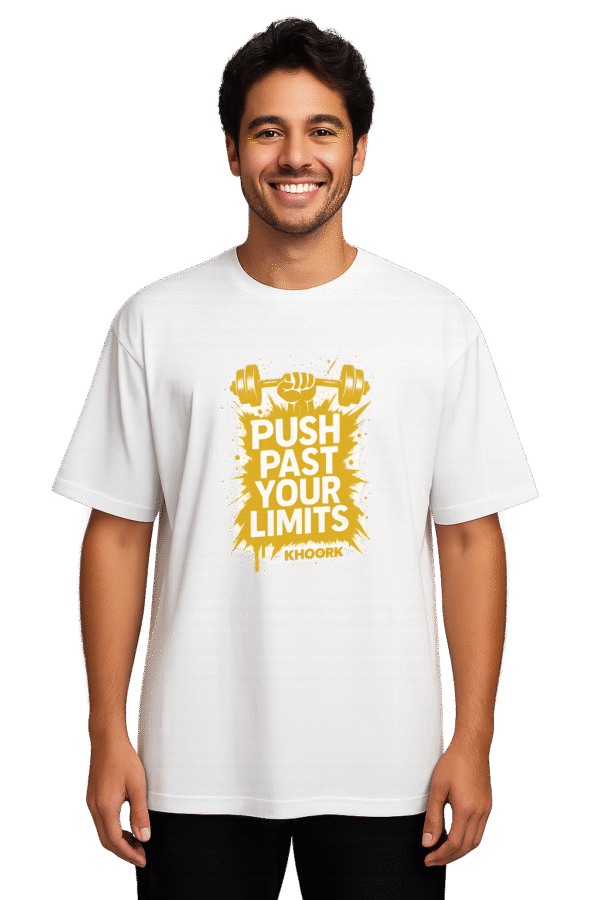 Push Past Limits – Gym Oversized Tee