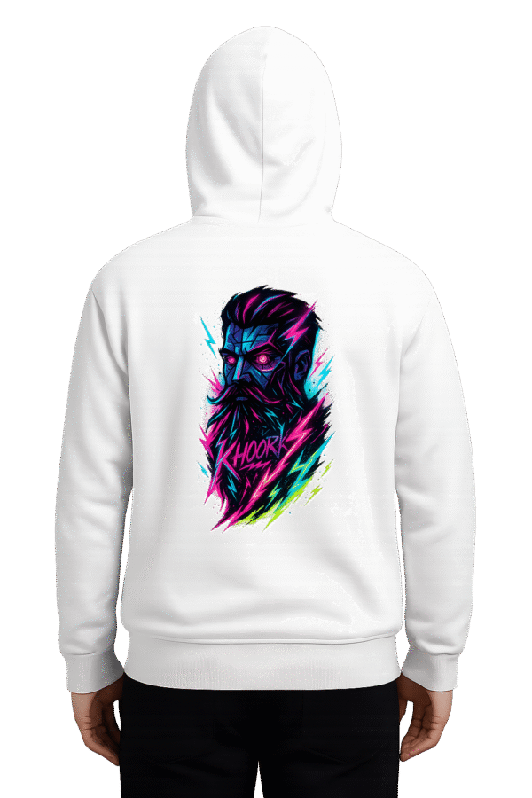 Neon Beard Glitch Hoodie