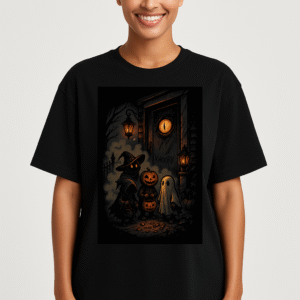 Trick-or-Treat Suspense at Haunted Door