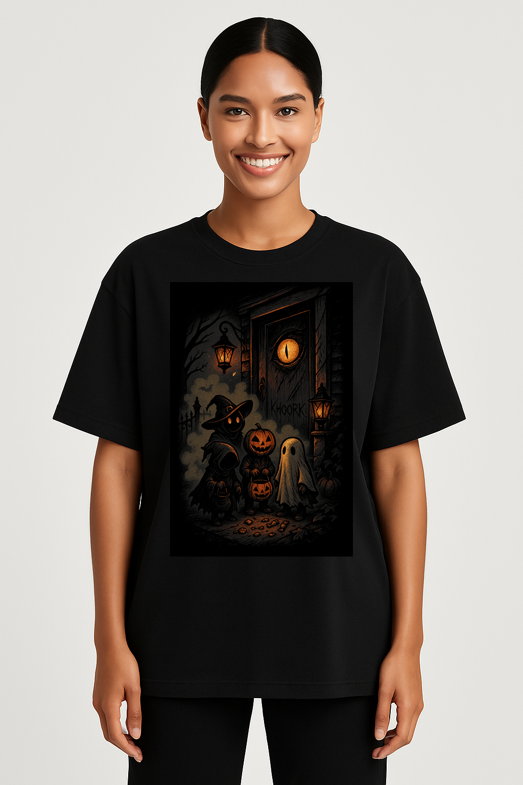 Trick-or-Treat Suspense at Haunted Door
