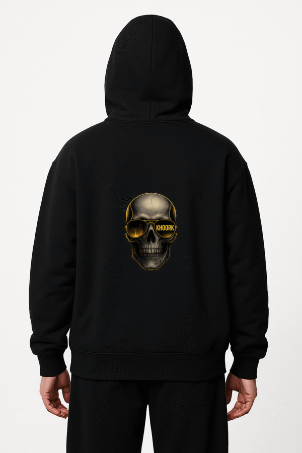 Hoodie – Vintage Skull Glow - Image 2