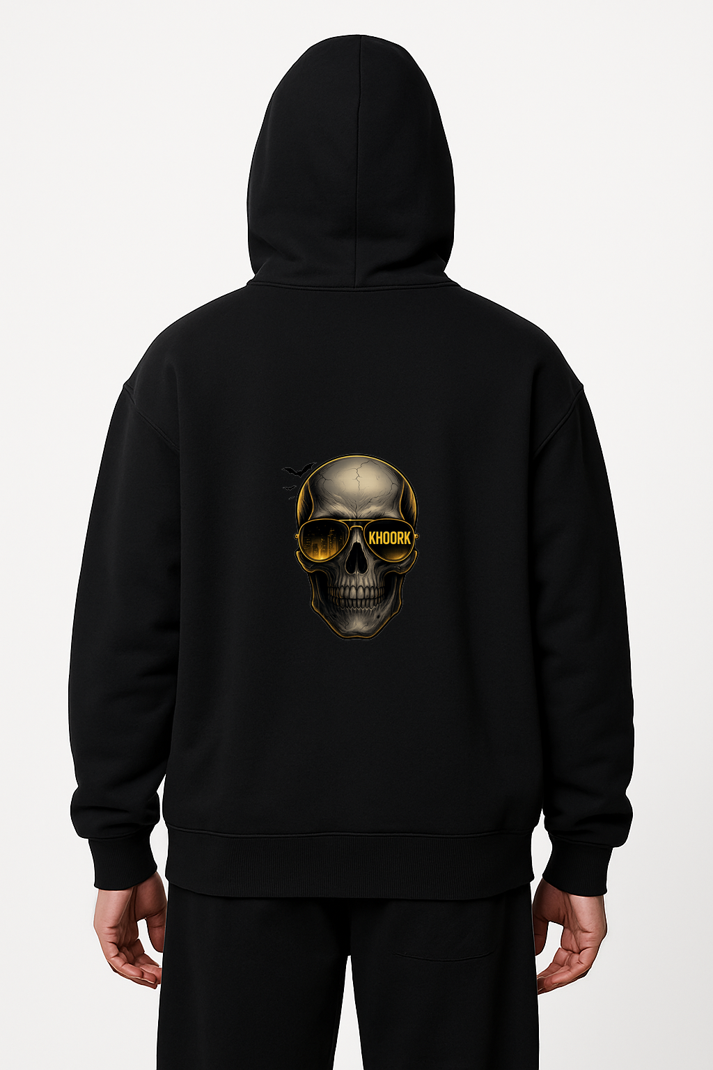 Hoodie – Vintage Skull Glow - Image 2