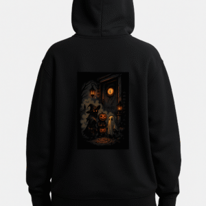 Hoodie – Trick-or-Treat Suspense at Haunted Door