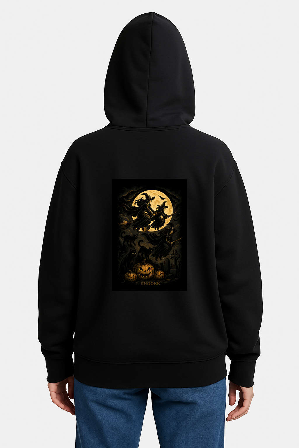Hoodie – Witches & Black Cats - Image 2
